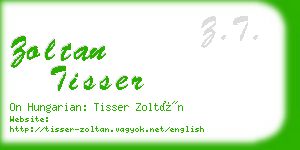 zoltan tisser business card